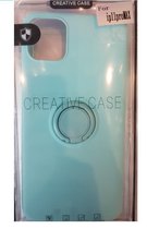 Creative Case| Apple iPhone 11 PRO MAX | Licht Blauw | High Quality | Kickstand ring | Dikke randen | super sterk |