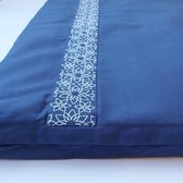 Samarali meditatiemat zabuton (Blauw) - ethisch geproduceerd van 100% biologisch katoen (GOTS gecertificeerd) | 90 x 70 x 5 cm | Heeft 2 lagen | Verkrijgbaar in 6 natuurlijke kleur