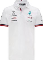 Mercedes Teamline polo wit XS - 2021 Formule 1