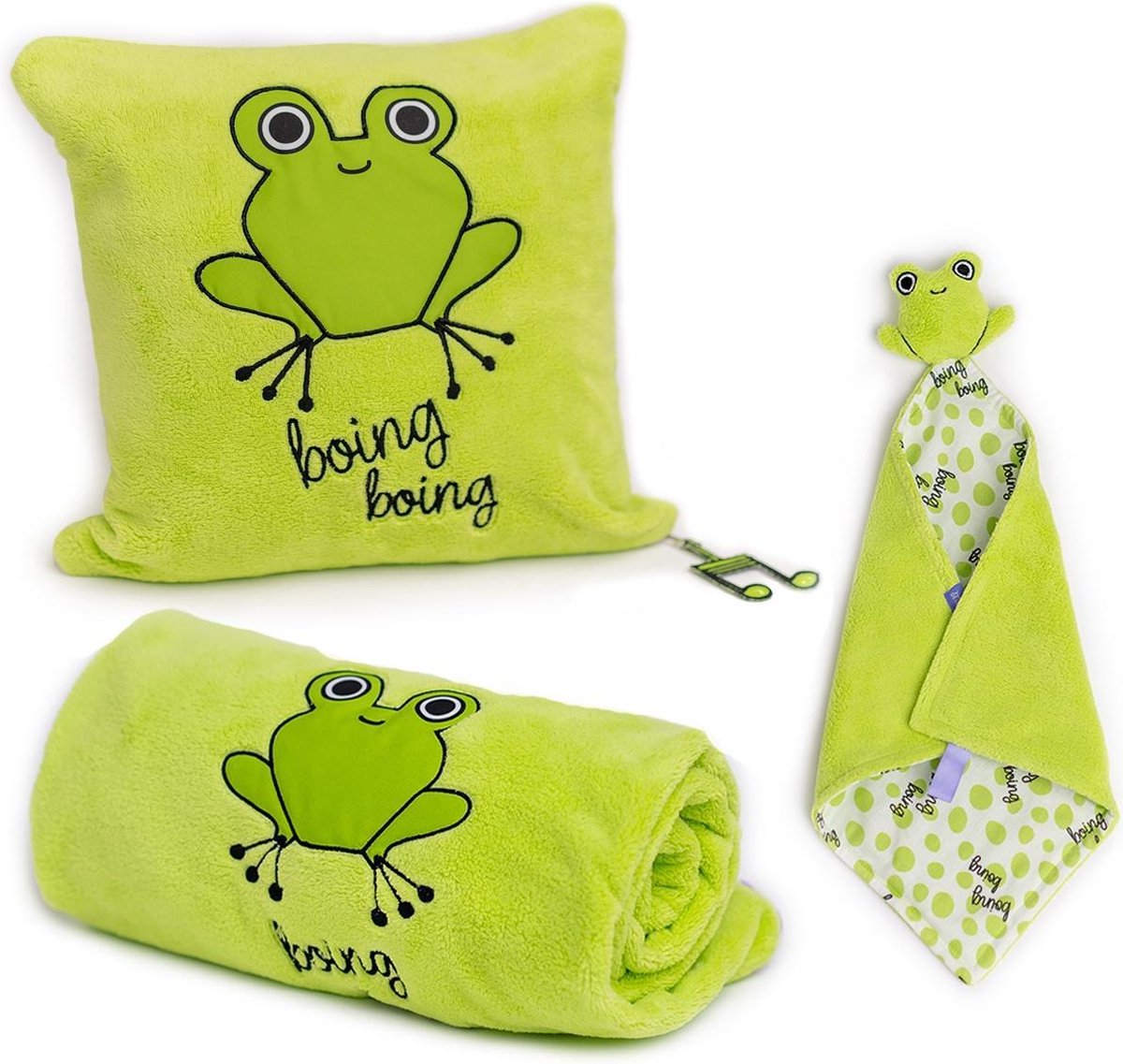 Milk&Moo BabyFrog Baby Dekentje - Inclusief Baby hoofdkussen en ...