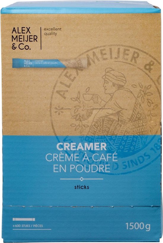 Alex Meijer Koffiemelk Creamersticks Glutenvrij - 600 x 2,5 gram