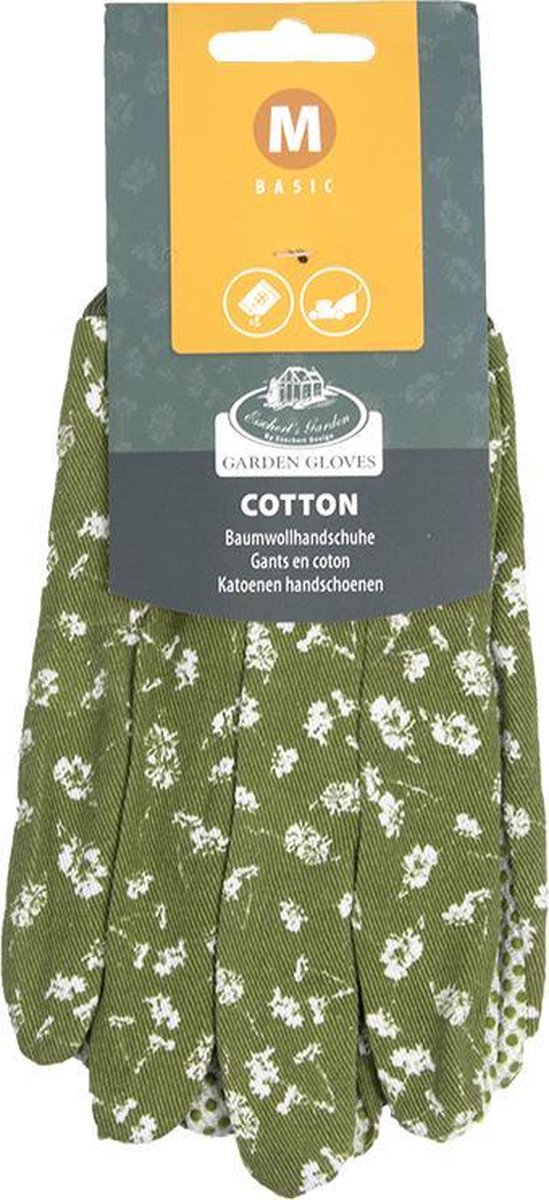 Esschert Design Katoenen tuinhandschoenen M - Assorti van 2 kleuren