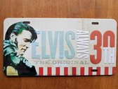 ELVIS - The Original - Metalen wandbord met reliëf - License plate - 15 x 30 cm