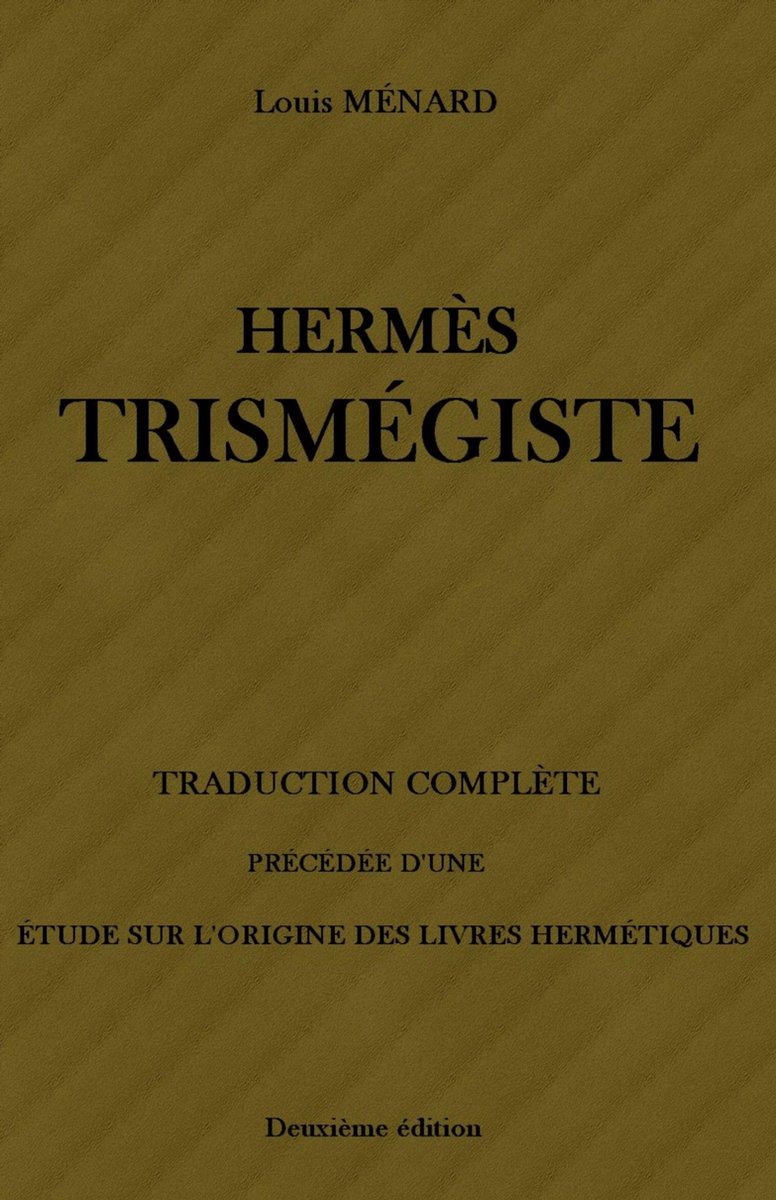 Hermès Trismégiste - Livre de Louis Ménard