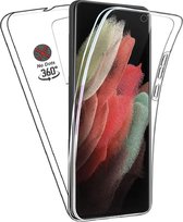 Samsung Galaxy S21 Ultra hoesje Doorzichtig - 360 graden - voor + achter