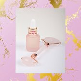Golden skin elixer - Handgemaakt - Biologisch - met rozenkwarts roller