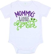 Romper met tekst "mommy's little monster" 74/80