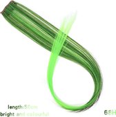 Haar extension Hair extensions Groene haar kleur Clip voor in haren