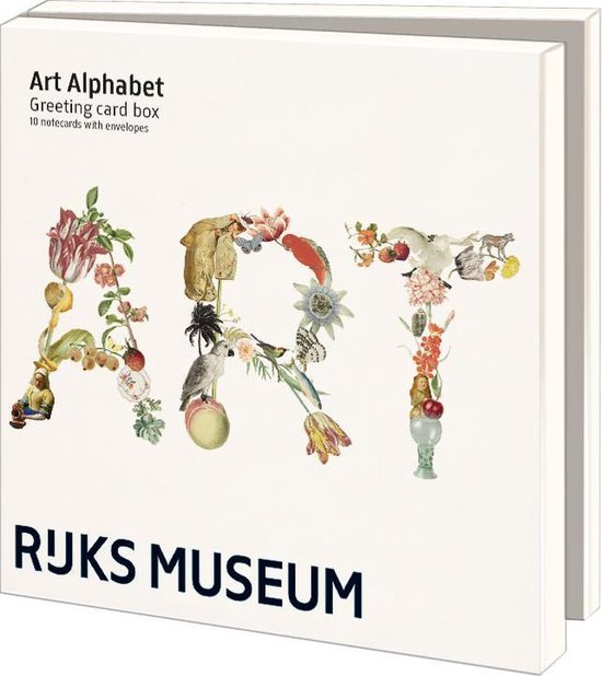 Foto: Kaartenmapje met env vierkant art alphabet jo lle wehkamp rijksmuseum amsterdam