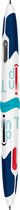 Twin Tip balpen 4 kleuren x 1 - + fancy kleuren x -1 op blisterkaart