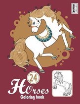 Horses coloring book