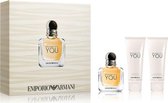 Gift set Armani dames Because It's  You  eau de parfum spray 50 ml + bodylotion 75ml + shower gel 75 ml