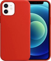 iPhone 12 mini hoesje rood - iPhone 12 mini siliconen case - hoesje Apple iPhone 12 mini rood - iPhone 12 mini hoesjes cover hoes - telefoonhoes iPhone 12 rood mini