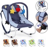 Trend24 - Wipstoel - Wipstoeltjes - Wipstoel baby - Babyswing - Babyschommel - Metalen frame - Blauw - 78 x 41 x 12,5 cm - 3,1KG