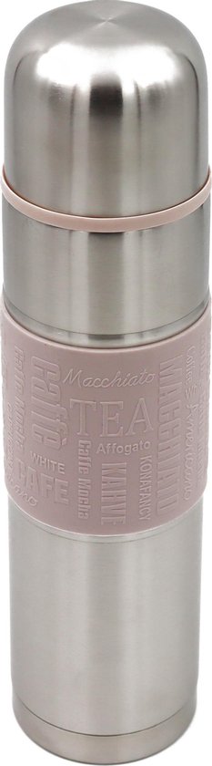 YILTEX - Bouteille isotherme / Thermos / Thermos / Thermos 0,5 litre / Thermos 0,5 litre - Acier inoxydable - 0,5l - Rose