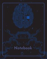 College Notebook: Student notebook Journal Diary AI brain circuit cover notepad by Raz McOvoo