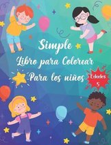 Simple Libro para Colorear para Ninos Edades 5