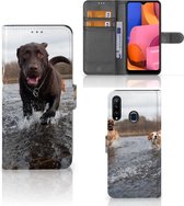 GSM Hoesje Geschikt voor Samsung Galaxy A20s Wallet Book Case Honden Labrador