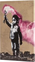 Banksy Graffiti - Panda With Guns - Premium Kwaliteit - Canvas Print - Canvas Schilderijen - Torch Boy - Canvas - Wanddecoratie - Afmeting 32cm x 45cm 2cm Dik