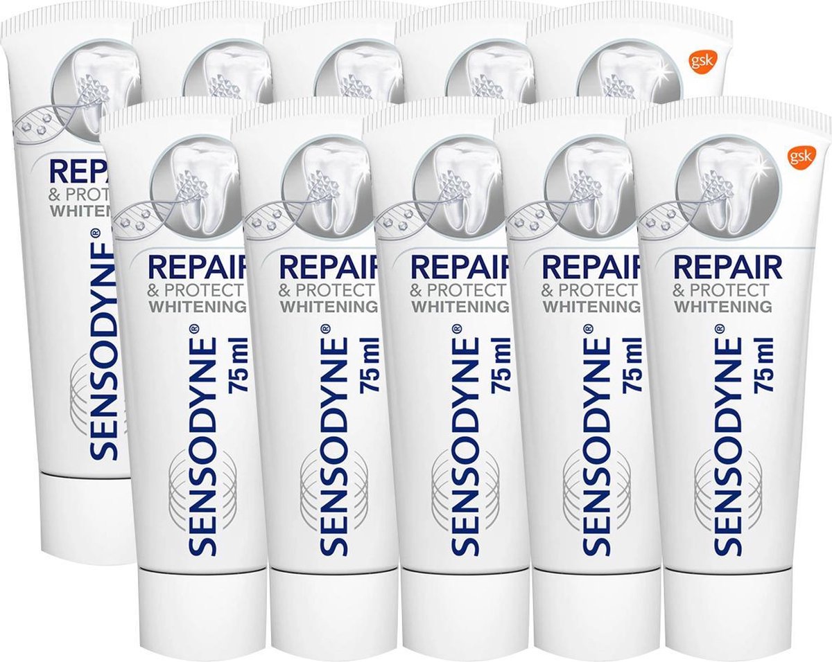 Sensodyne Repair And Protect Whitening Tandpasta Voordeelverpakking 10 X 75 Ml Bol 