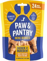 Paw & Pantry - Huidvrij mini kauwbot kip - Hondensnacks - 24 stuks - 6,5 cm - Kauwstaaf hond - Hondenbot - Kauwbotten hond – Hondensnack kip – Huidvrije kip snack – Honden snacks