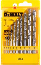 DeWalt DT5921 10 delige HSS-G metaalboren in cassette