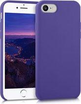 kwmobile telefoonhoesje geschikt voor Apple iPhone SE (2022) / iPhone SE (2020) / iPhone 8 / iPhone 7 - Hoesje met siliconen coating - Smartphone case in paars