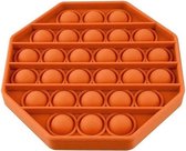 Pop It Fidget Toys - Achthoek - Oranje-  Tik Tok - Spel