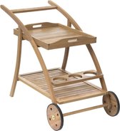 MaxxGarden Serveerwagen - Voor tuin terras en keuken - Keukentrolley acacia