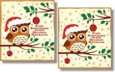 16 Dubbele Kerst & Nieuwjaarskaarten - Lannoo - Witte envelop - 12 x 13,3 cm