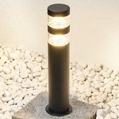 Lindby - LED buitenlamp - 1licht - roestvrij staal, kunststof - H: 40 cm - , transparant - Inclusief lichtbron