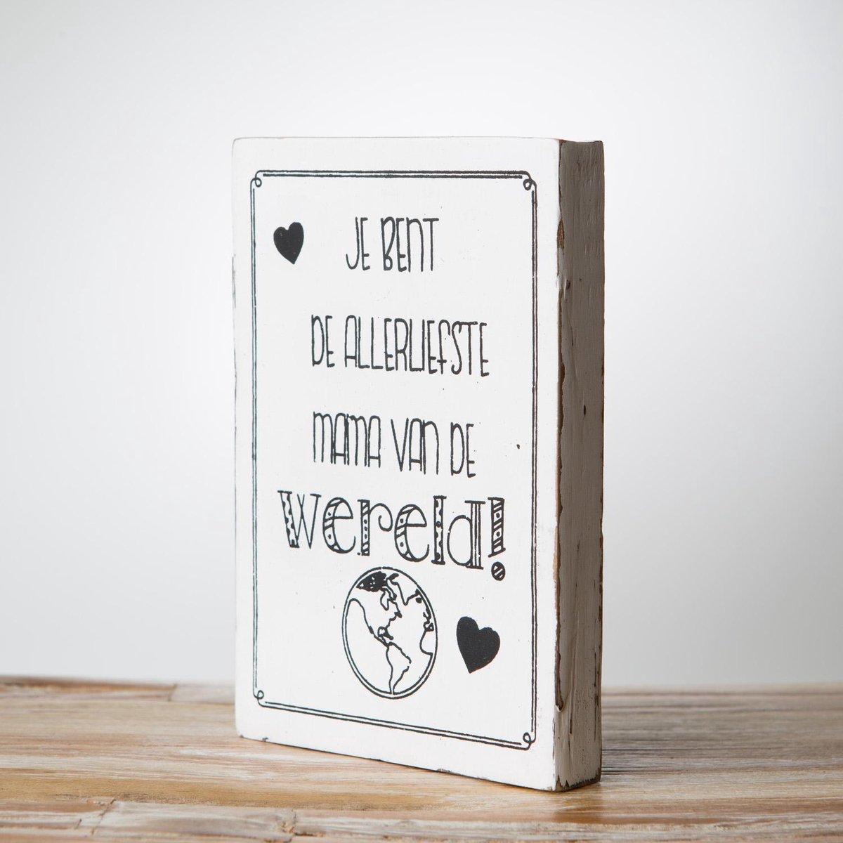 Cotton Counts - Decoratie - Jij bent de allerliefste mama van de wereld - 10x15cm