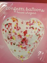 Confettiballon hart liefde, 30cm kindercrea