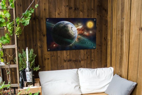 Affiche de jardin Meteorite Crashes Toile en vrac 90x60 cm - Toile de jardin / Toile d'extérieur / Peintures pour l'extérieur (décoration de jardin)