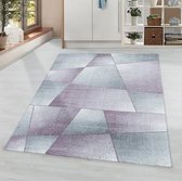 Laagpolig vloerkleed - Smoothly Design Paars Grijs 120x170cm