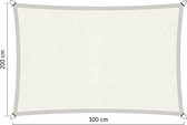Shadow Comfort® Rechthoekige Schaduwdoek - UV Bestendig - Zonnedoek - 200 x 300 CM - Arctic White