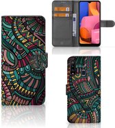 GSM Hoesje Geschikt voor Samsung Galaxy A20s Flip Case Aztec