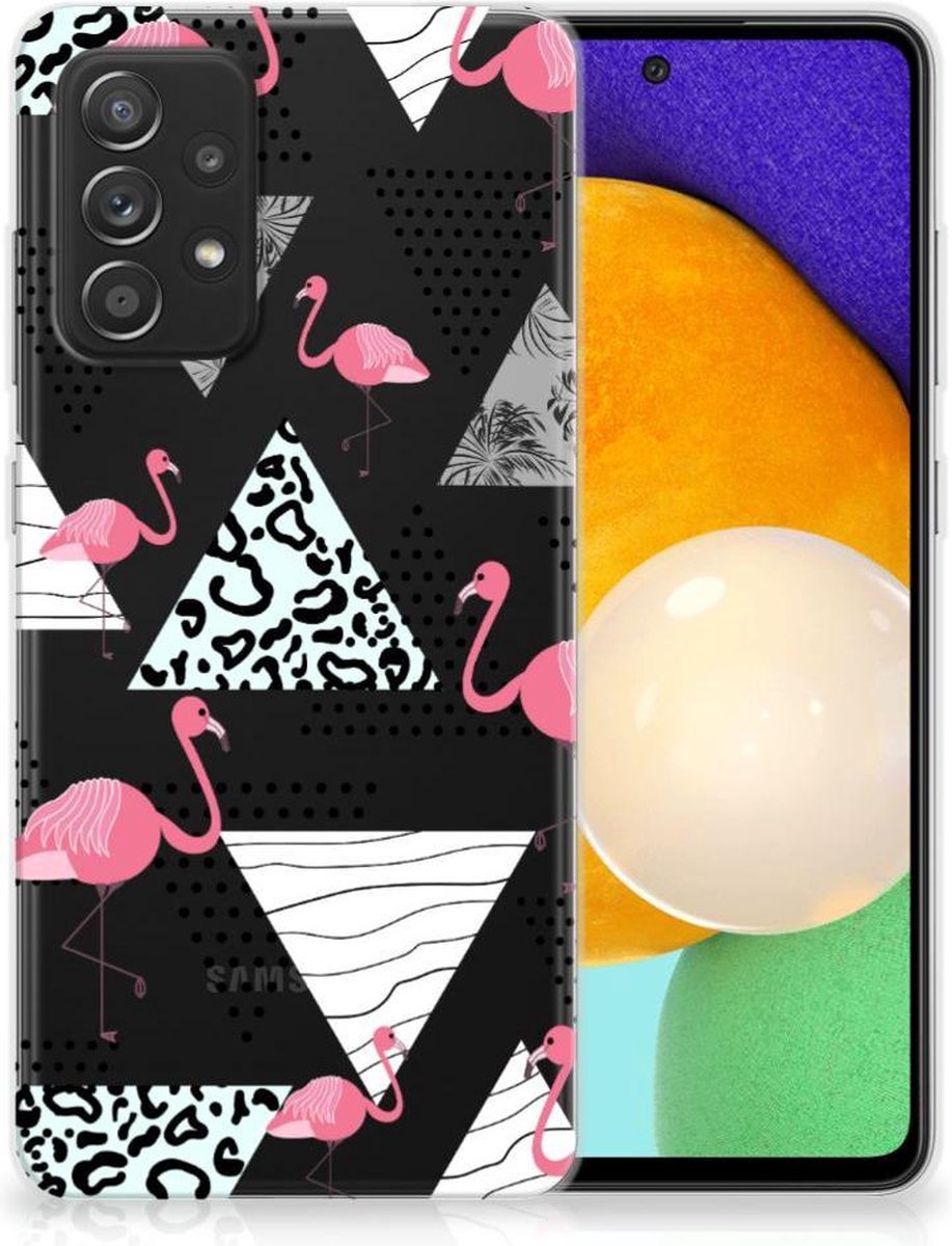 Samsung Galaxy A52 (5G/4G) TPU Hoesje Flamingo Triangle