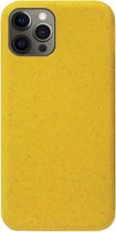 ADEL Tarwe Stro TPU Back Cover Softcase Hoesje Geschikt voor iPhone 12 (Pro) - Duurzaam Afbreekbaar Milieuvriendelijk Geel