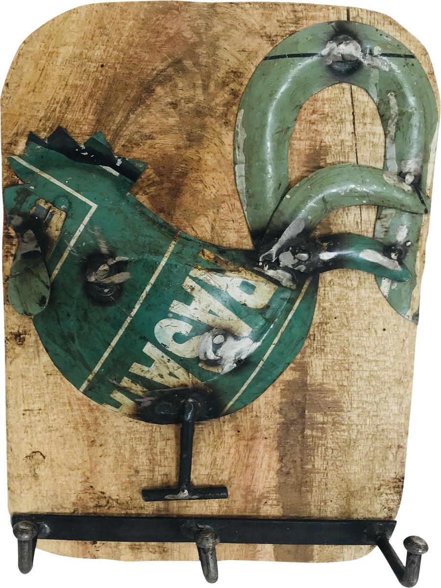 Haan metaal iron rooster hanger | 20x25 | mix colour