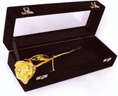 Gouden roos - In een fluwelen doos - Roos - Goudenroos - Decoratie - XL variant - XL roos - Hoge kwaliteit - LIMITED EDITION