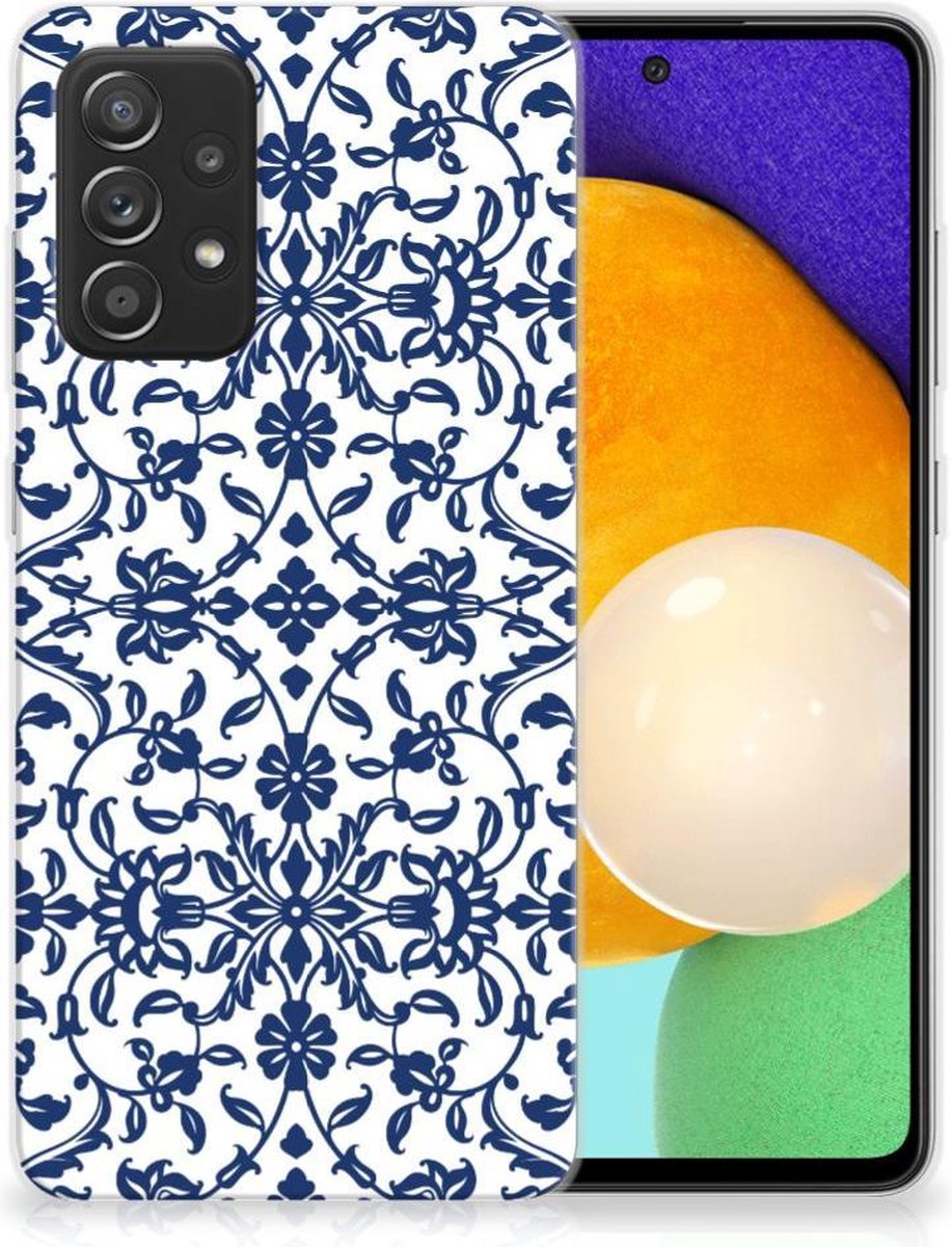 Samsung Galaxy A52 (5G/4G) TPU Case Flower Blue