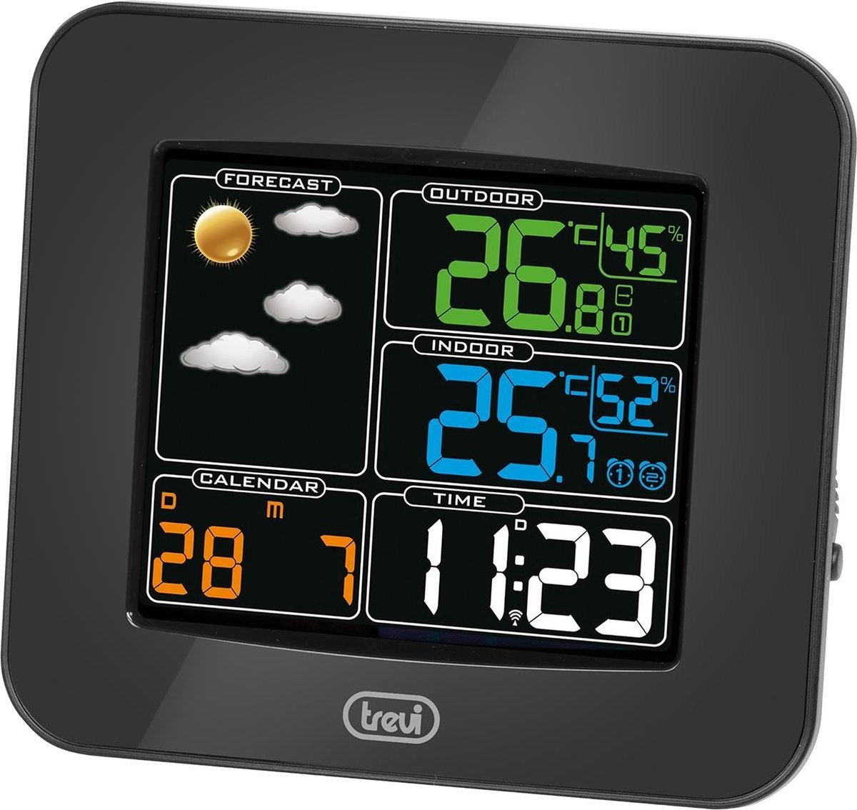 Trevi ME3165 - Weerstation - LCD LED-display, alarm, zwart