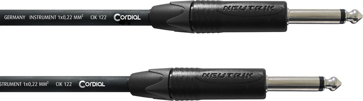 Cordial CPI 6 PP - Instrument kabel, jack - jack, 6 mtr.