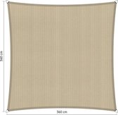 Shadow Comfort® Vierkantige schaduwdoek - UV Bestendig - Zonnedoek - 360 x 360 CM - Neutral Sand