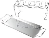 Kippenvleugelhouder - RVS - Kippenvleugel Rekje Voor De BBQ - 38 x 16 cm - BBQ / Oven| Lobster Family