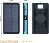 Solar Powerbank - 50.000mAh ZWART - zonnepaneel - incl.kabel en - Quickcharge - Geschikt voor Iphone/Samsung/Ipad - Waterproof - 5V 2.1usb A 2x - mini usb IN - USB type C