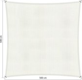 Shadow Comfort® Vierkantige schaduwdoek - UV Bestendig - Zonnedoek - 500 x 500 CM - Mineral  White