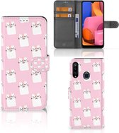 GSM Hoesje Geschikt voor Samsung Galaxy A20s Bookcase Valentijn Cadeaus Sleeping Cats