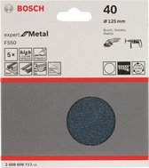 Bosch 2608608Y12 Schuurschijf F550 - K40 - 125mm (5st)
